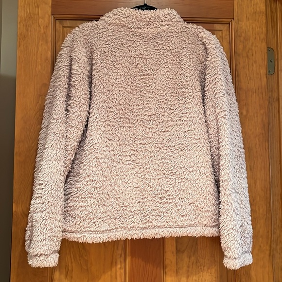 Gap Light Pink Sherpa Sweatshirt with half zip & pocket - Picture 4 of 4